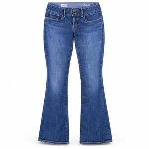 Gap 1969 Perfect Boot Jeans Womens 29 8A Ankle Dark Wash Double Button Bootcut